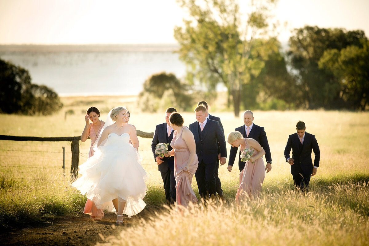 Emerald, QLD bridal party at dam