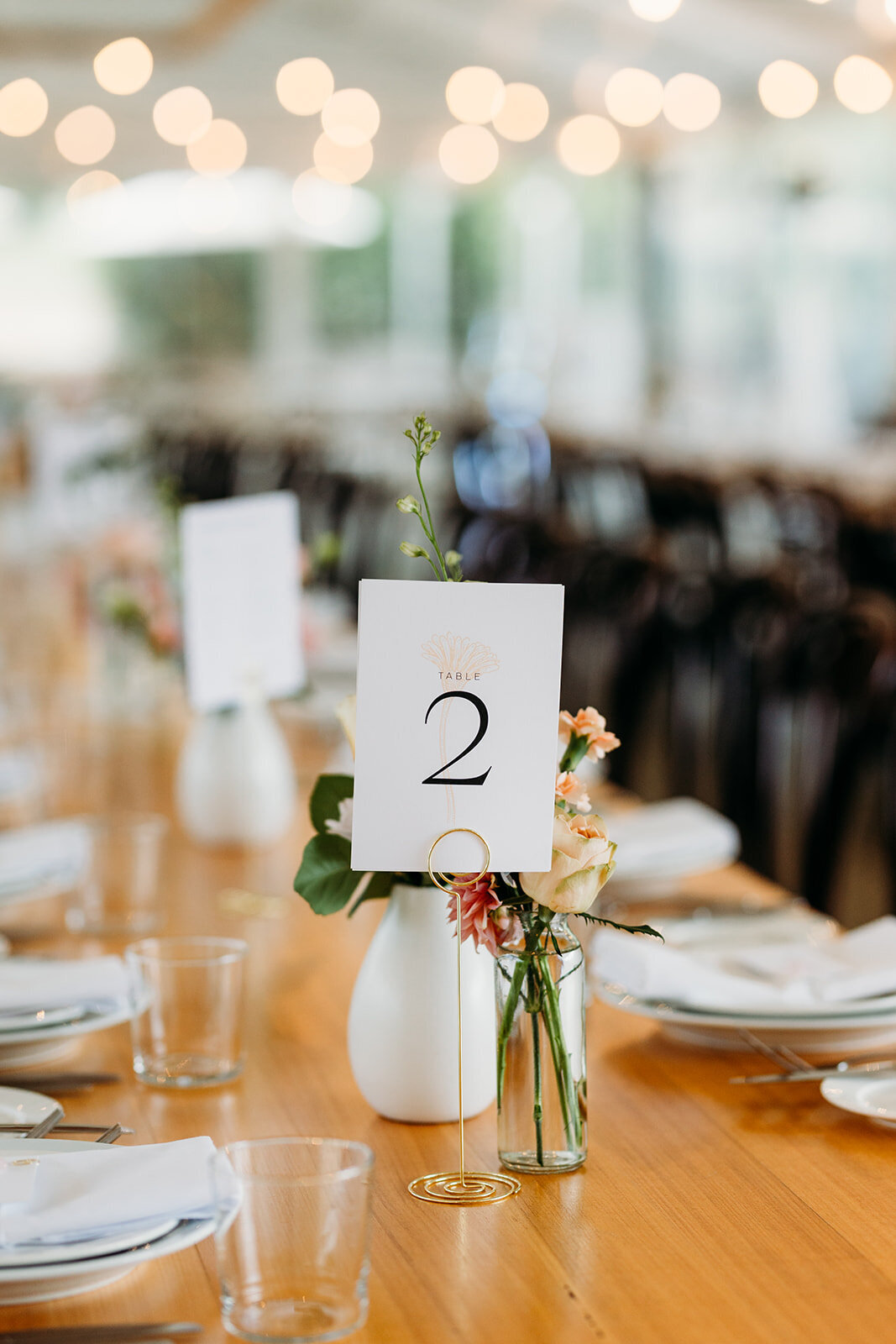 Table number at wedding reception