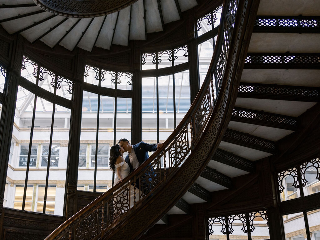 Date Night Engagement Photo in Downtown Chicago