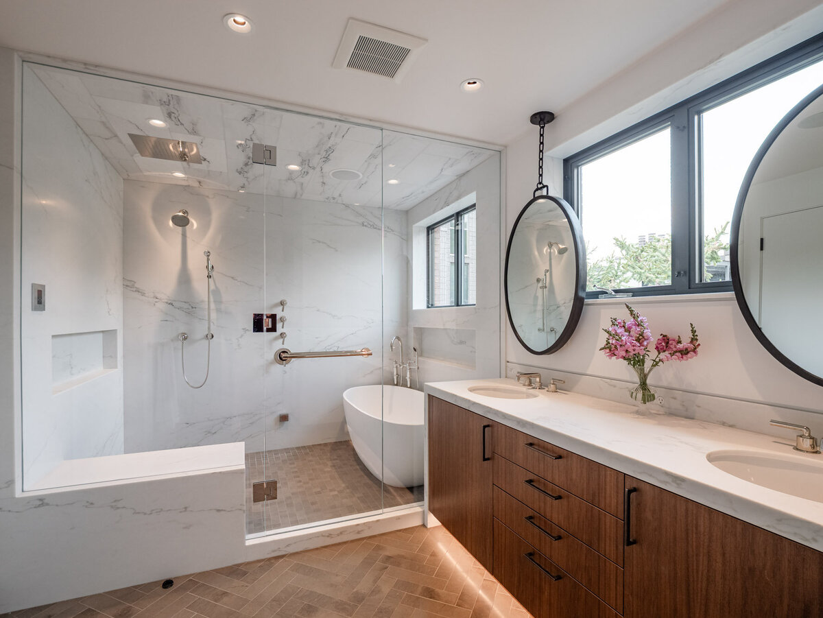 Exterior and interior views of the luxury home at 624 E Hopkins Avenue in Aspen Core, Colorado.