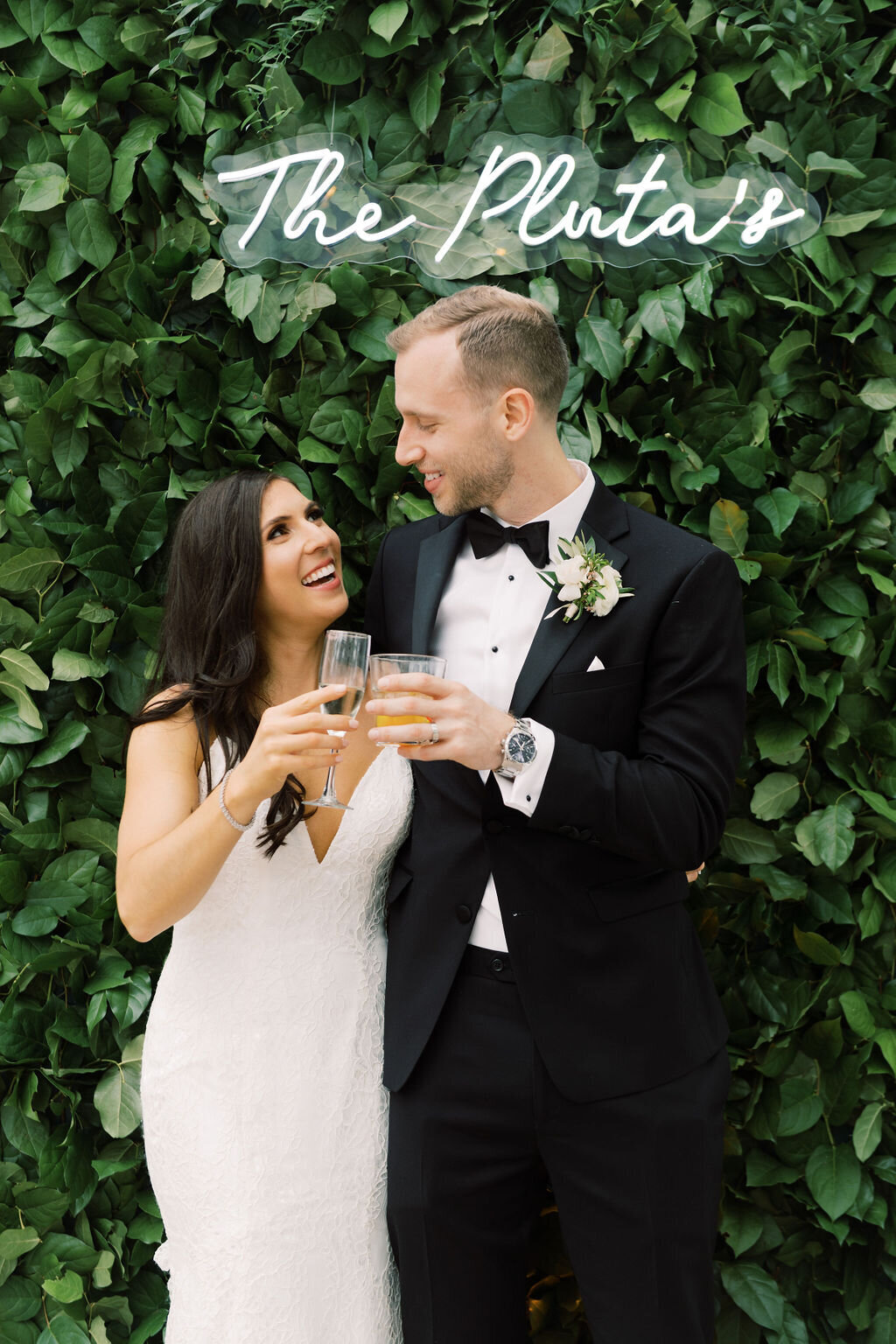 wedding neon sign backdrop
