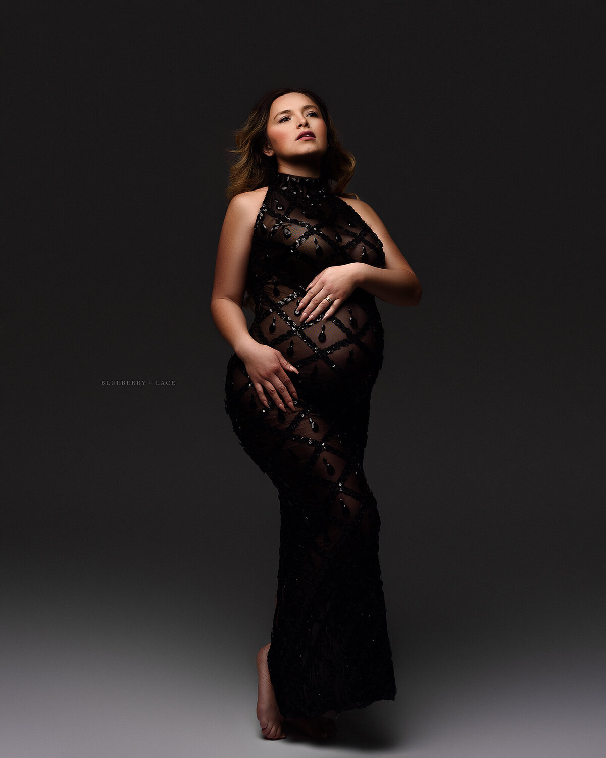 Modern Glam Gown in Syracuse New York photography studio
