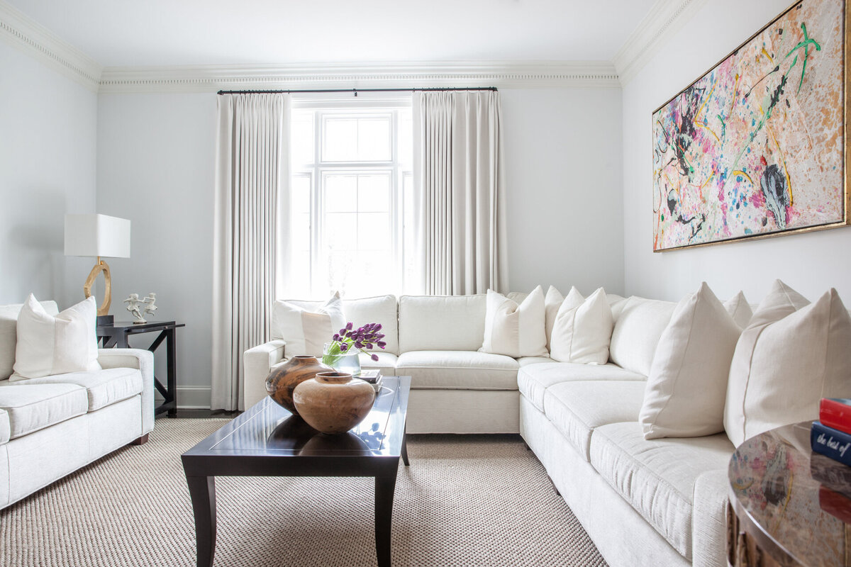 Buckhead Empty Nesters Great Room by Alpharetta Interior Designer Morse Design
