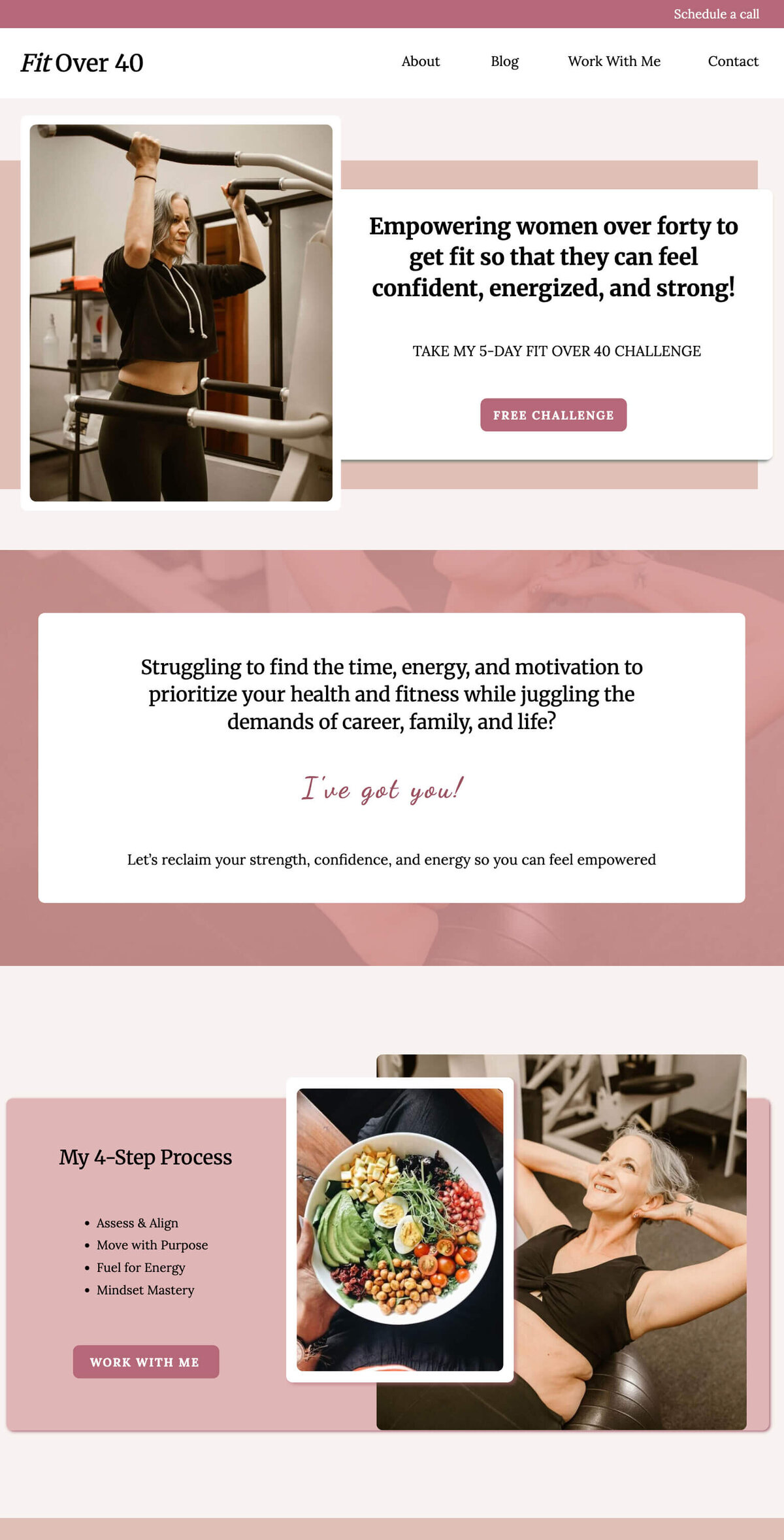 Preview of home page of showit template Lily Anne
