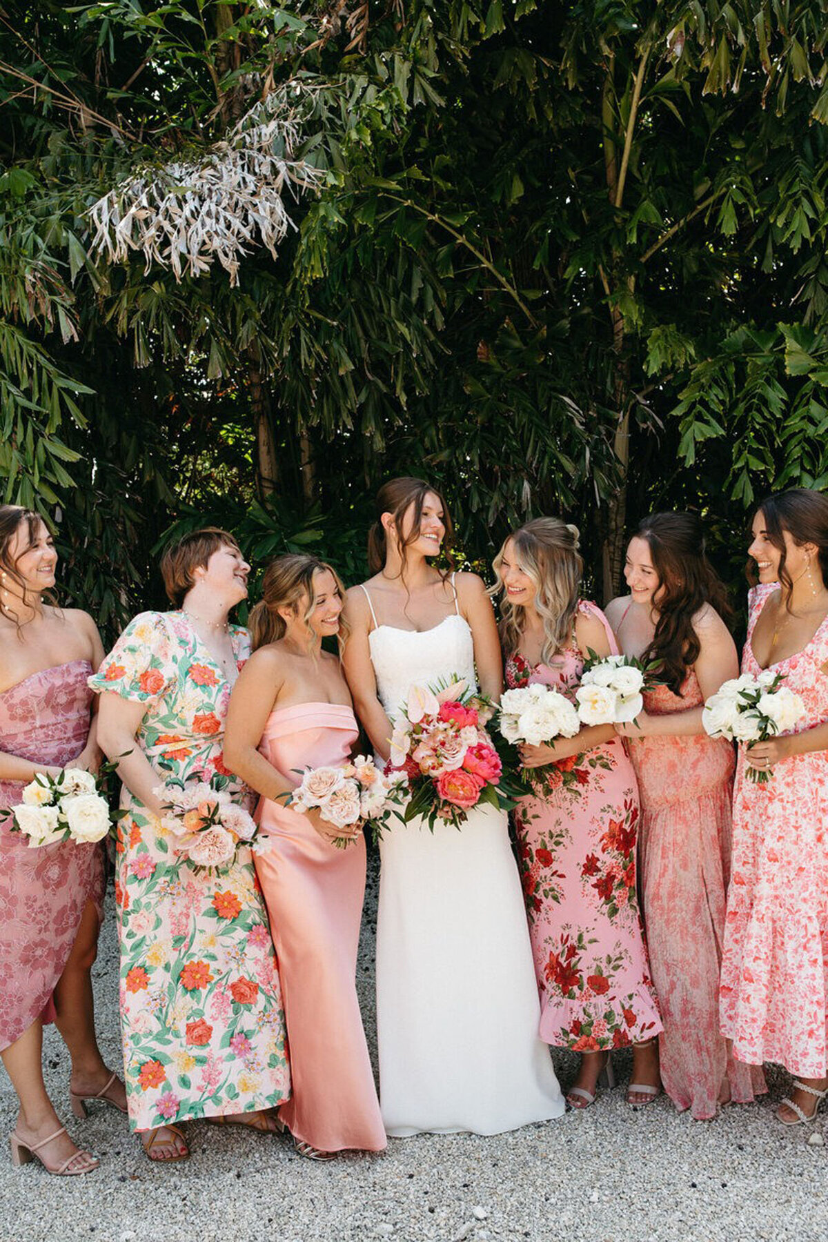 Bridesmaids smiling for wedding photographers in orlando florida