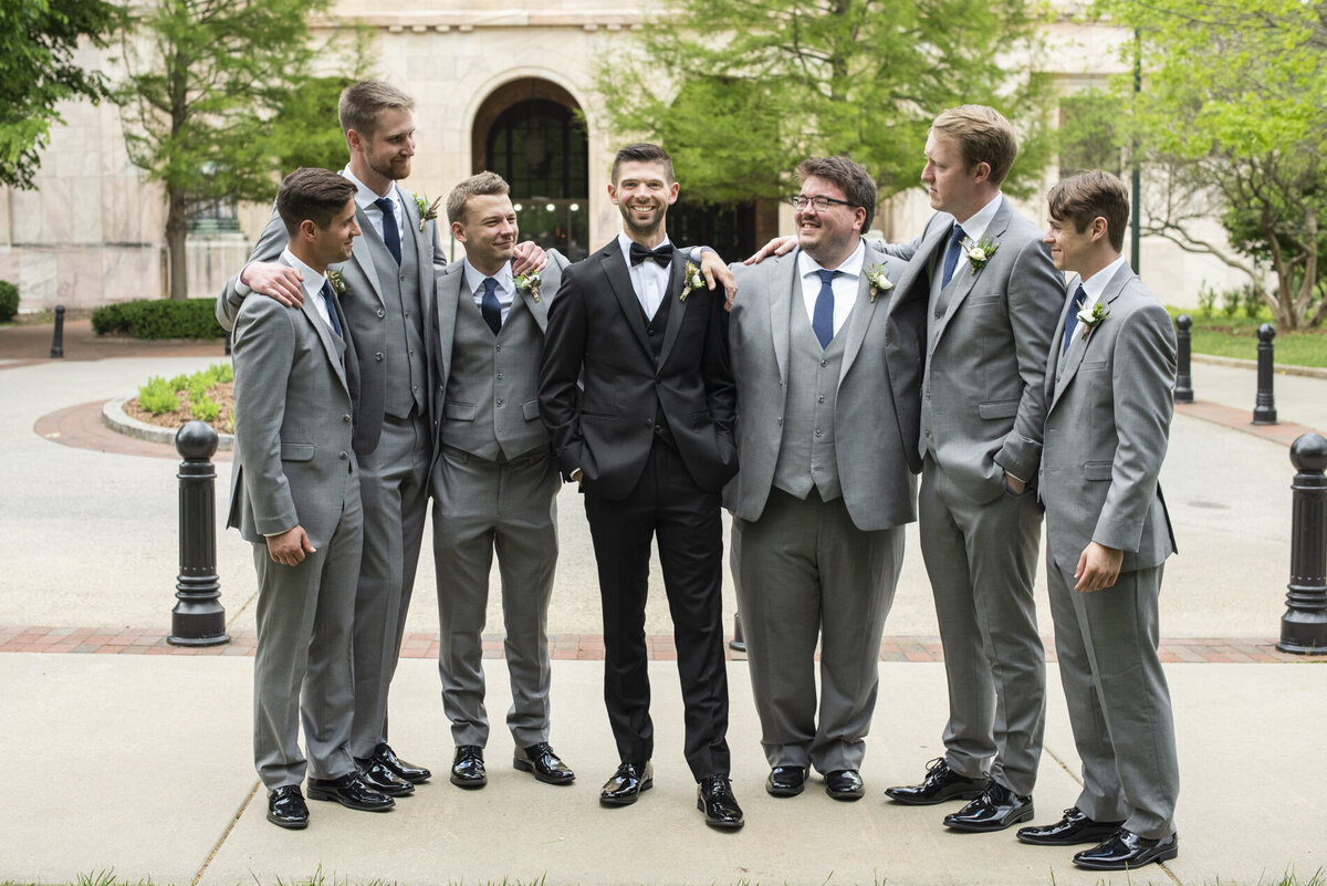 Groom with groomsmen