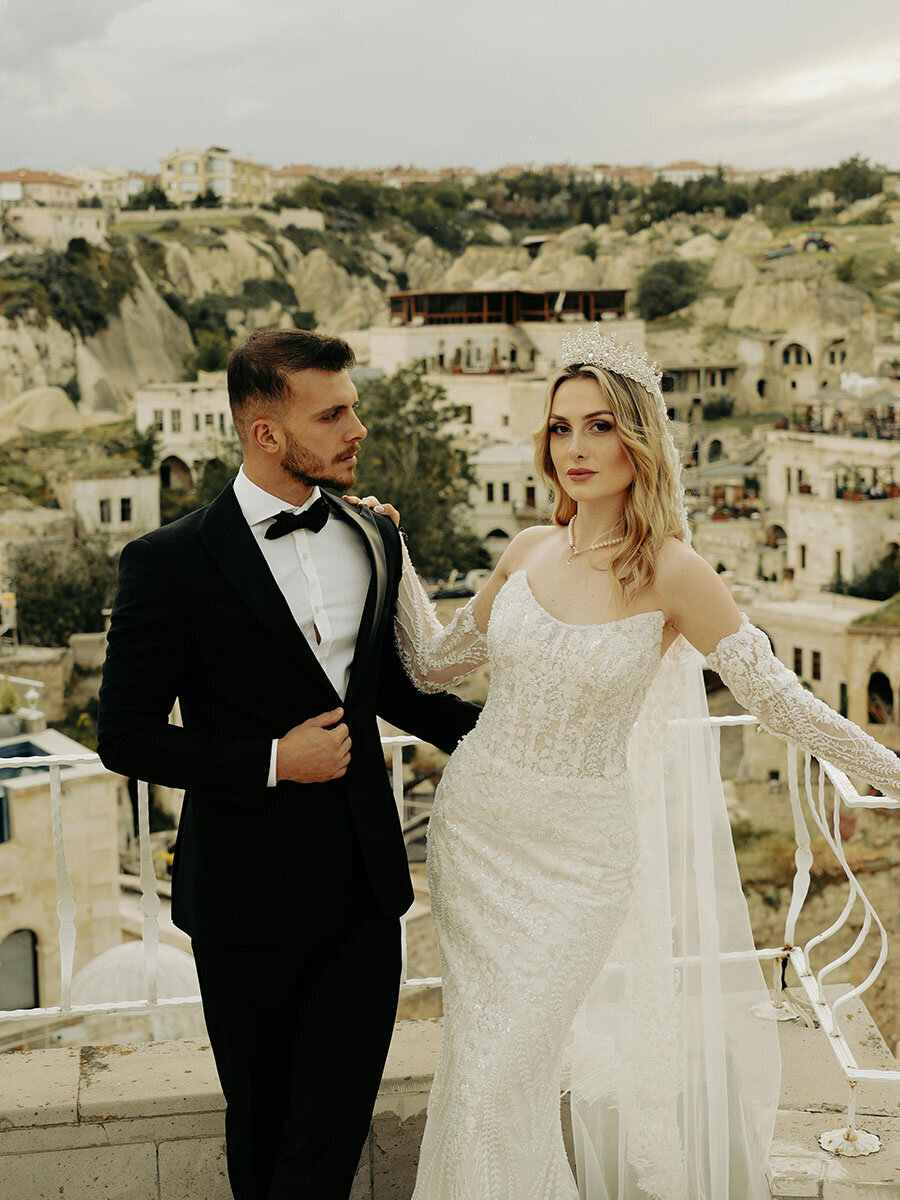 bride and groom during their destination wedding