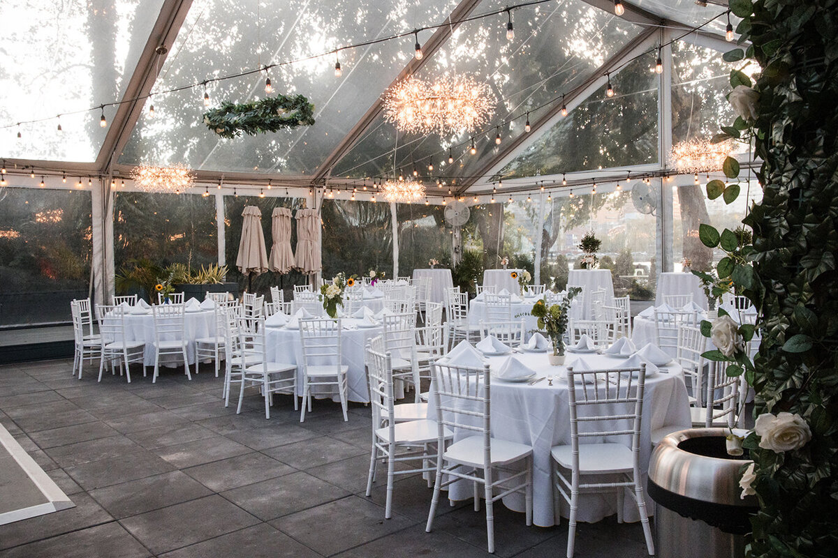 The Sanctuary reception tables copy