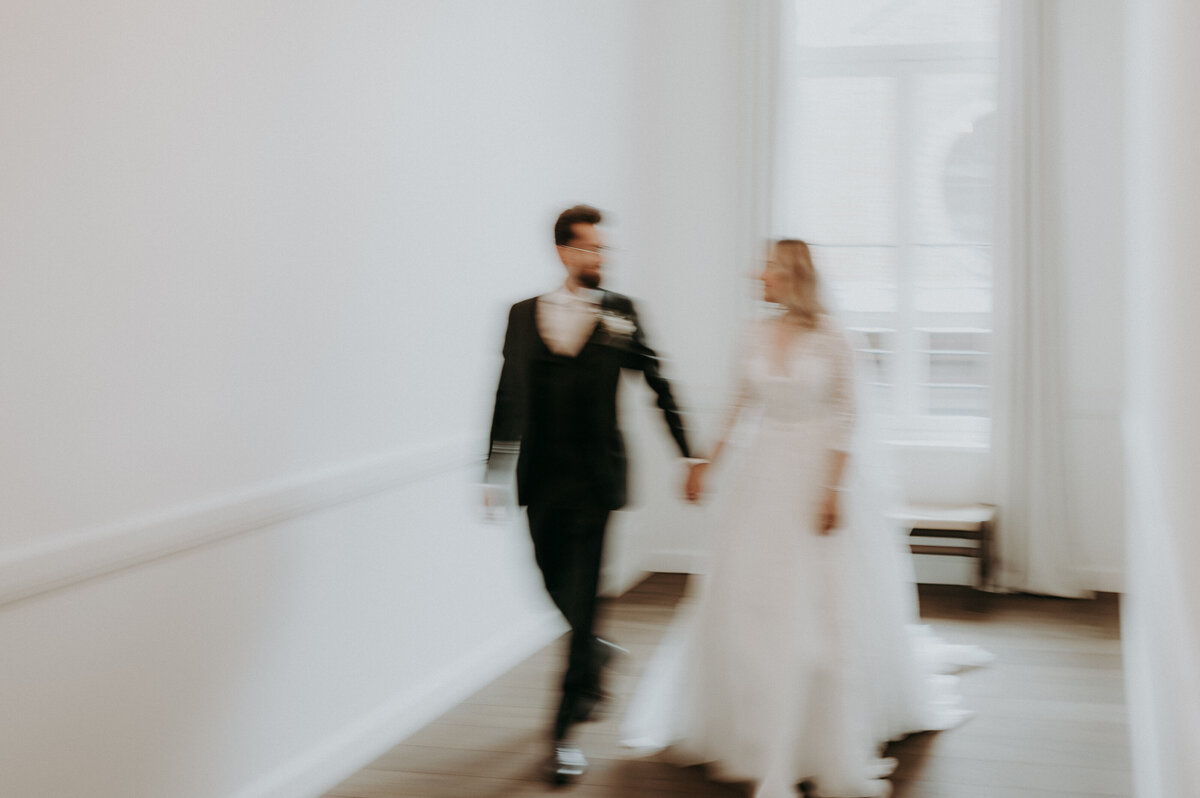 Blurry foto huwelijksfoto van een koppel