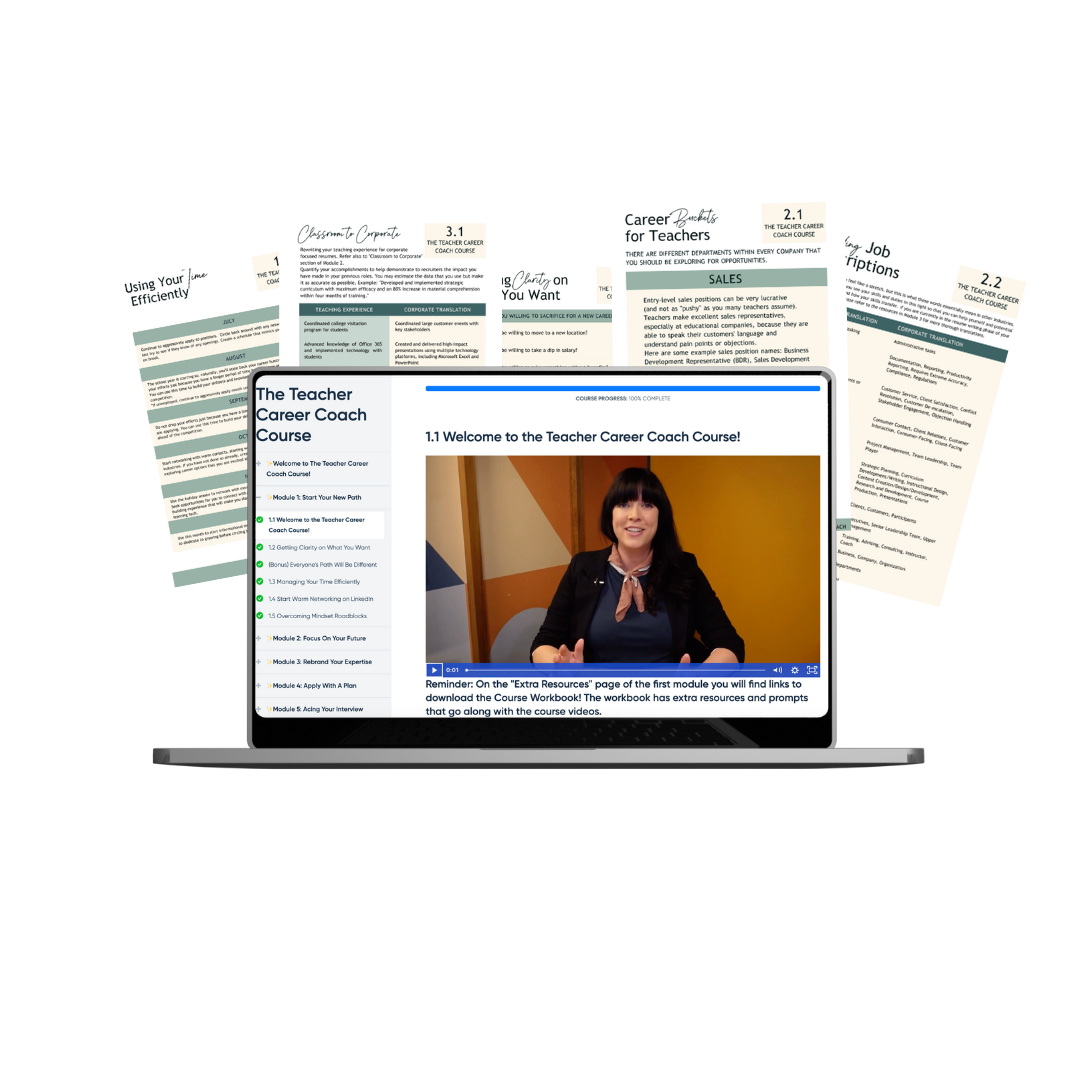 Preview of the Teacher Career Coach Course