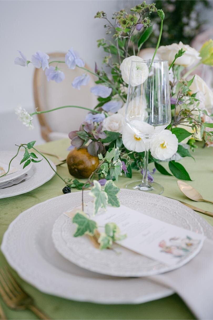 Blush and green wedding menu 10