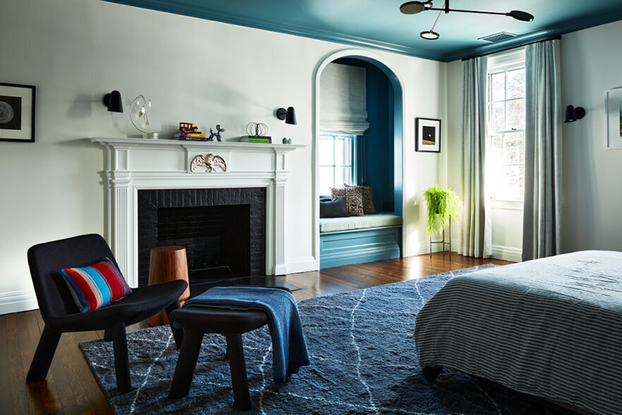 Interior designer in Boston MA creates a kid bedroom design for a historic home, blending modern elements with timeless style.