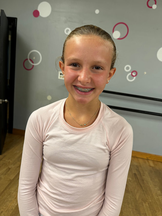 Elementary age girl after she started her solo