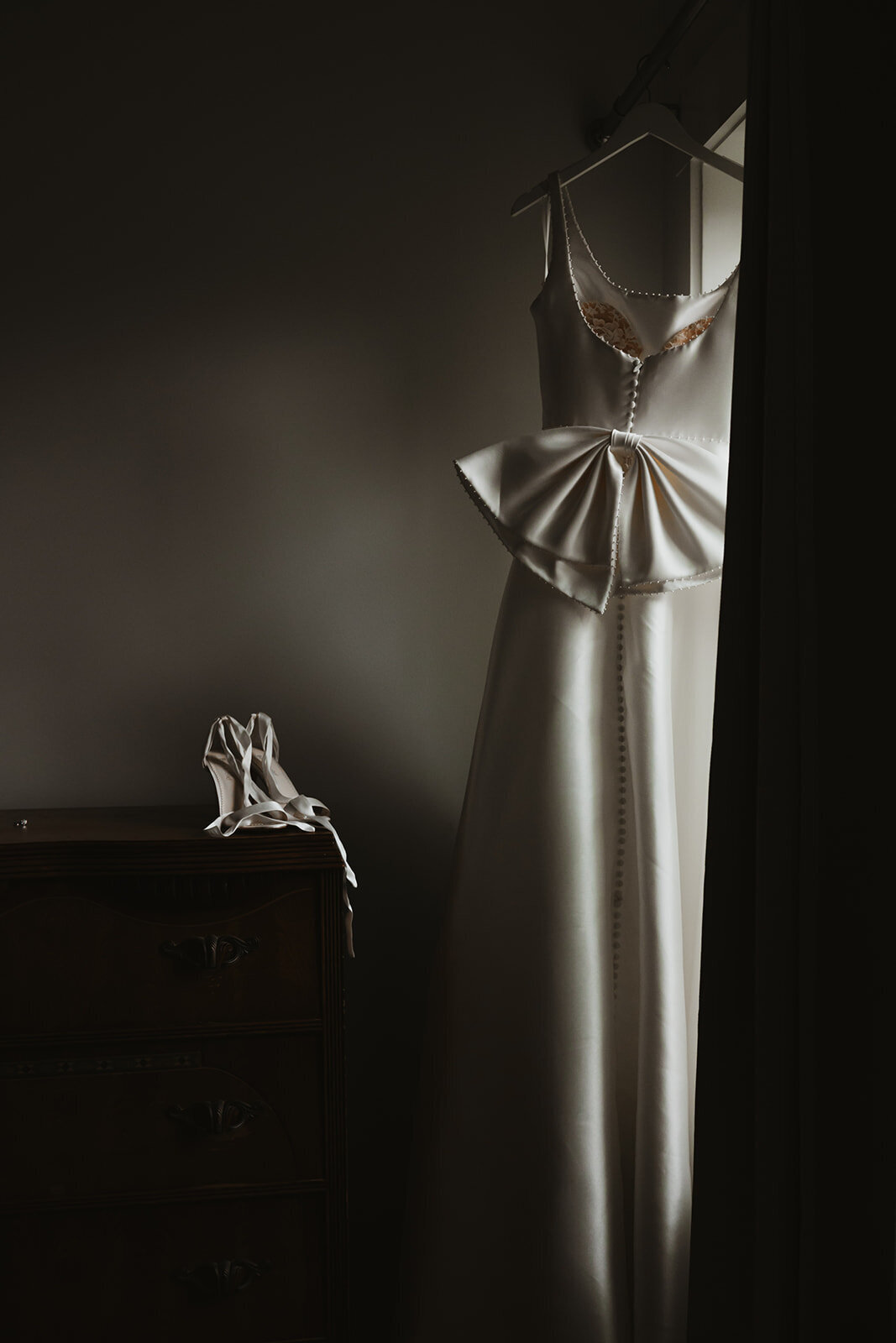 shoes and wedding dress 