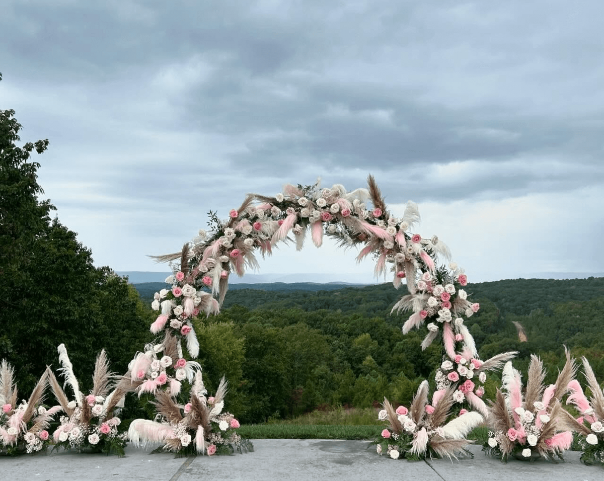 pampas-grass-wedding-arch-pink-ivory-outdoor