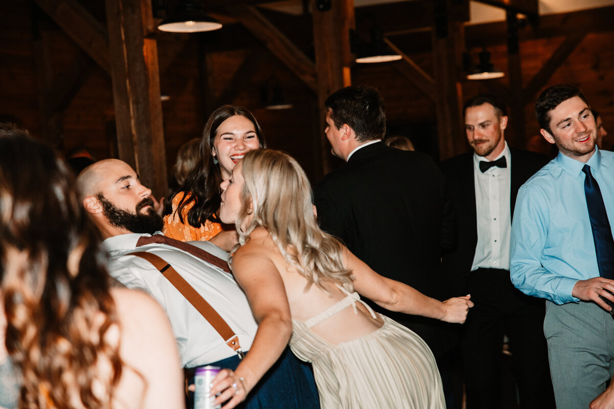A peek into a wild dance floor at a wedding reception