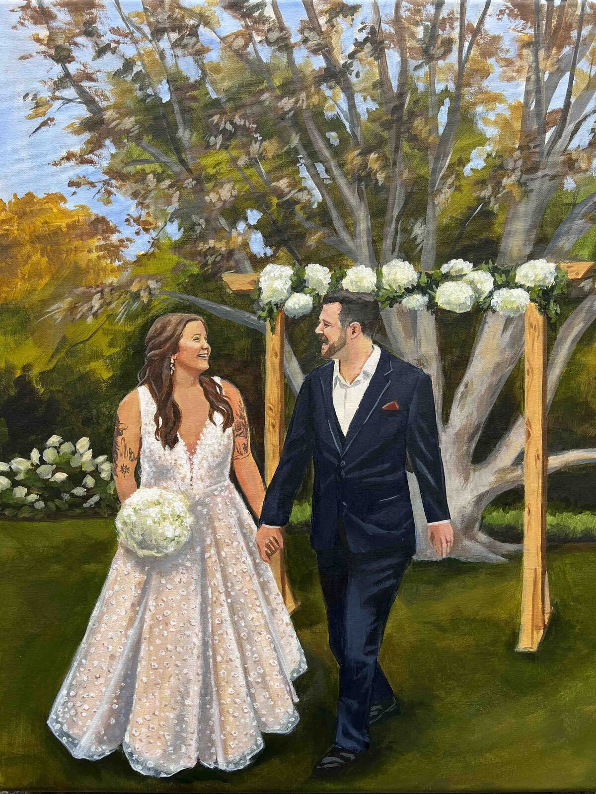 Barns of Lost Creek Wisconsin Live Wedding Painting