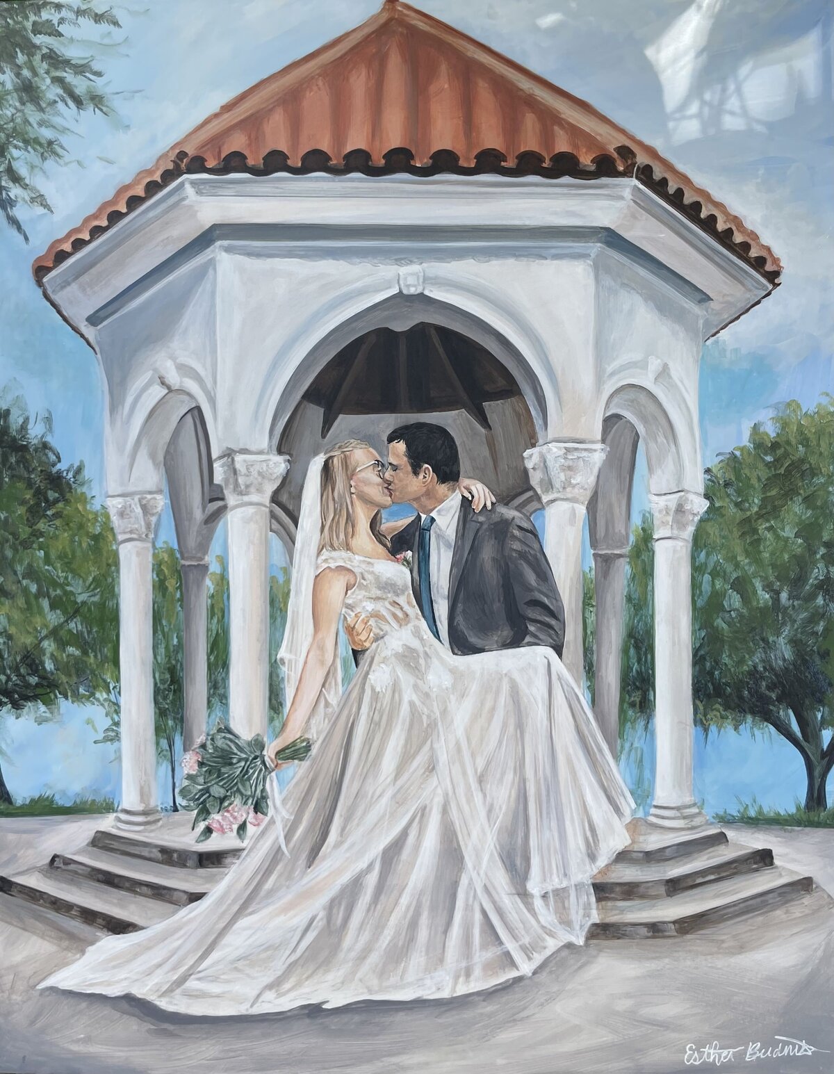 Live Painting- San Marco Elopement 