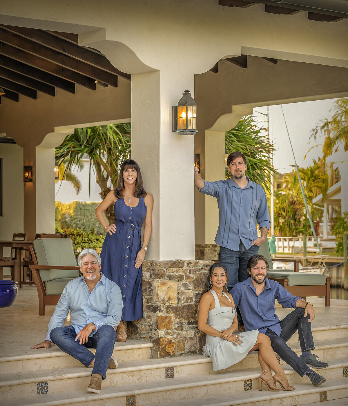 indialantic family portrait at fancy home