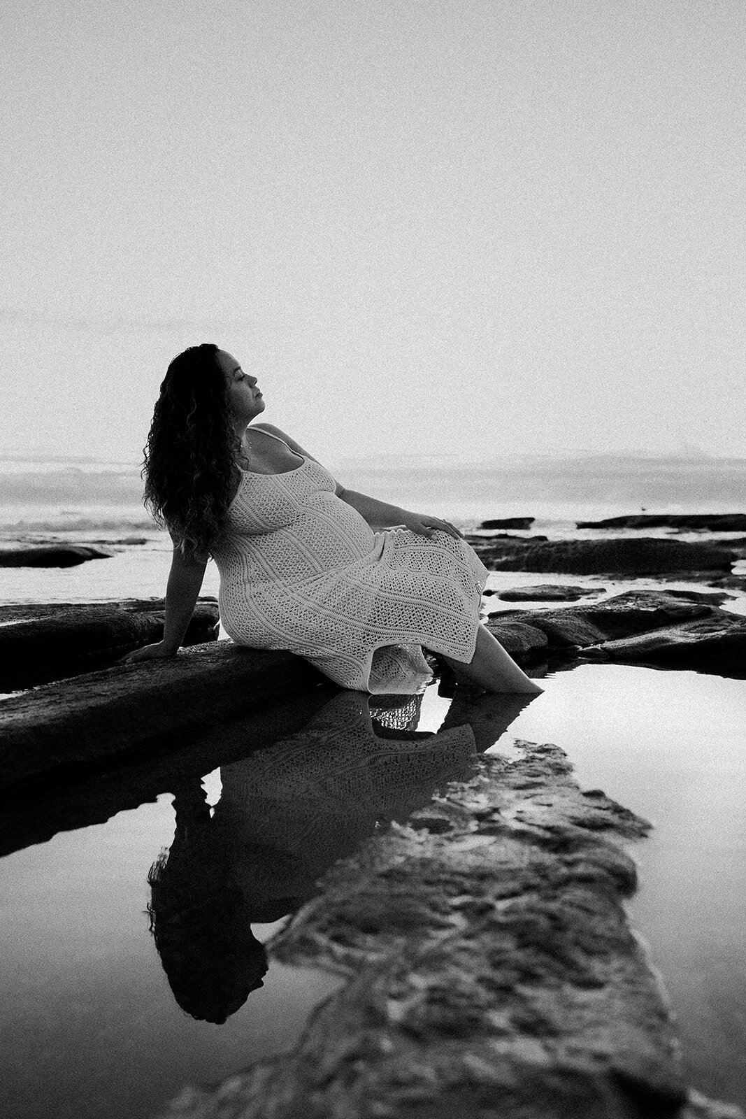 pregnant woman on the beach