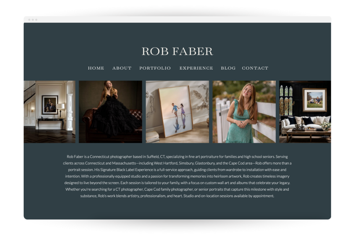 Masculine Showit Website Template Mockup Designed By SEO Expert High Tide Strategy | Ralph Lauren, Old Money-Inspired Branding