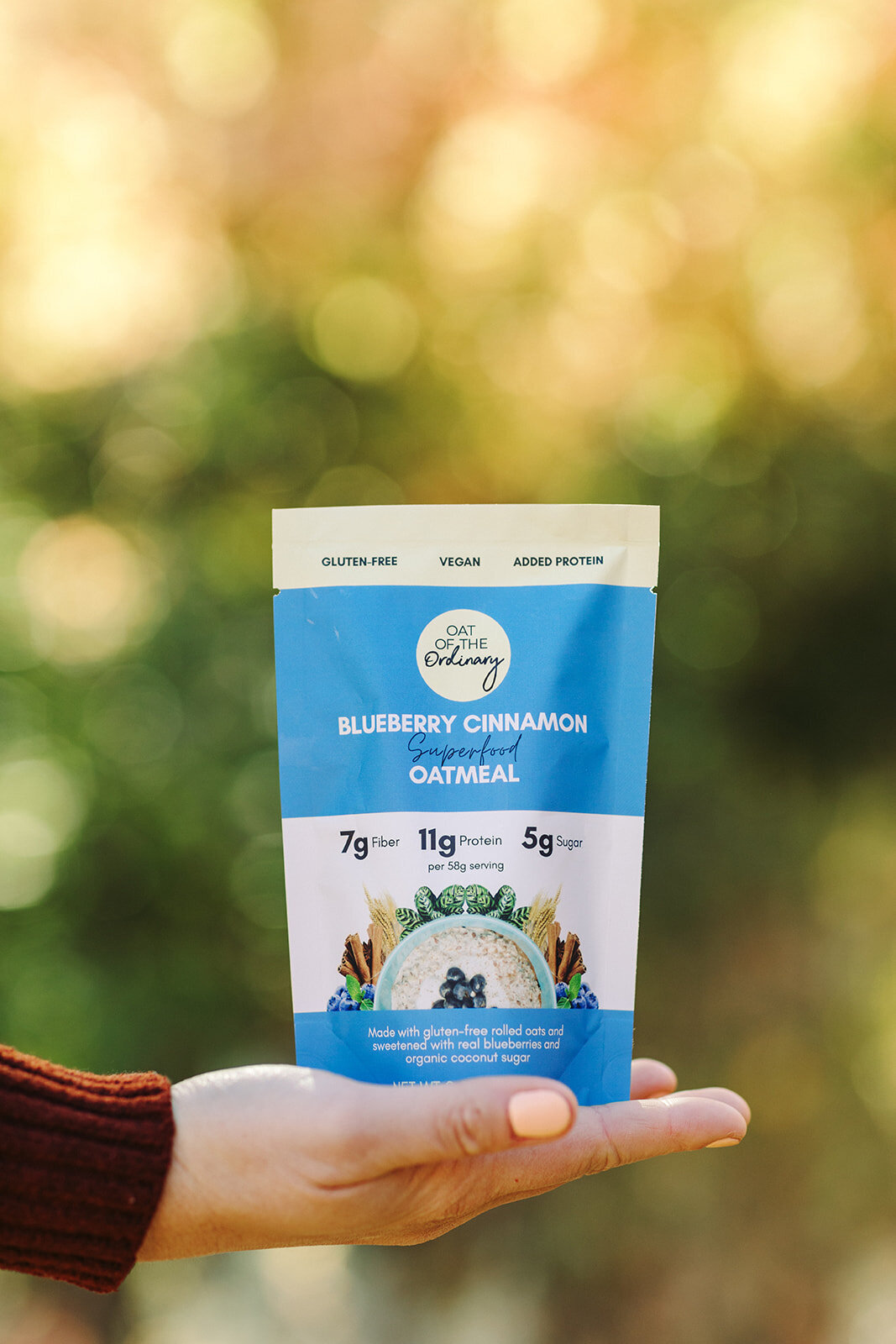 Utah Family Photographer captures photo of product in a bag during brand photography shoot