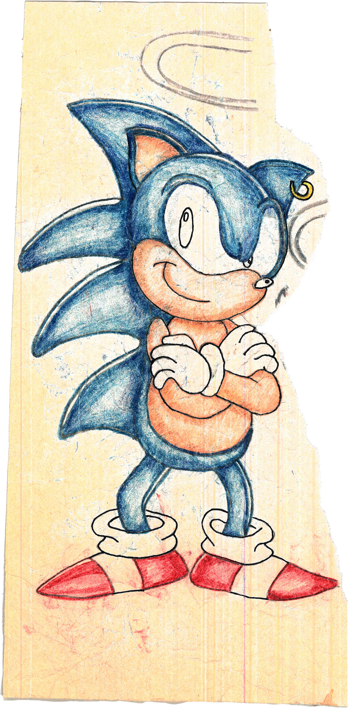 Brent Ray Fraser Kronik The Hedgehog Drawing (Age 14) 1993