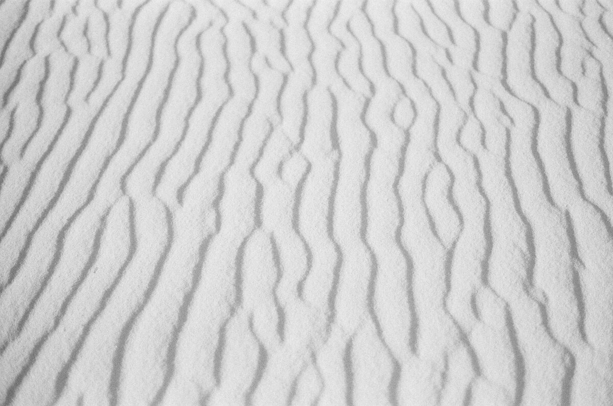 ripples of white sand