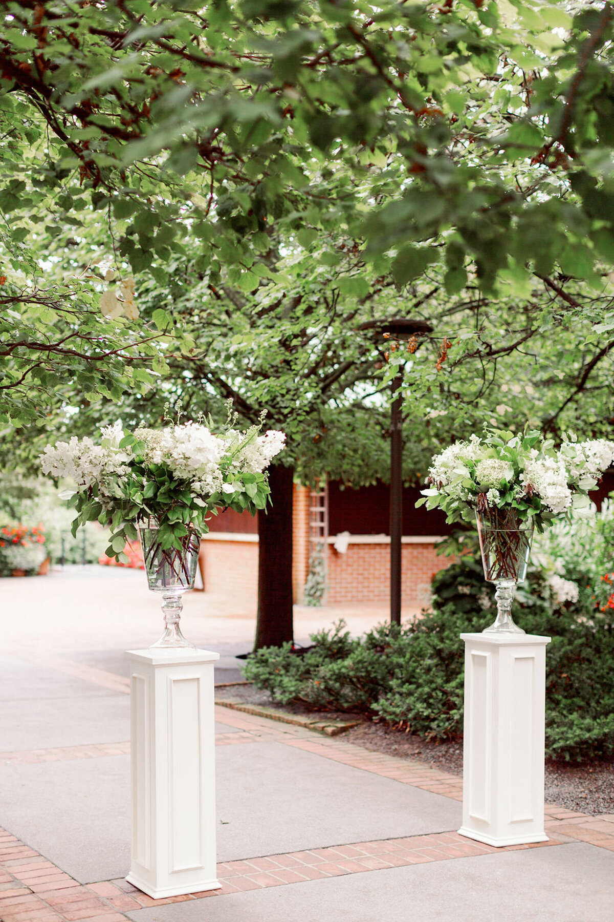 Luxury Romantic Garden Ceremony Design at Chicago North Shore Wedding Venue