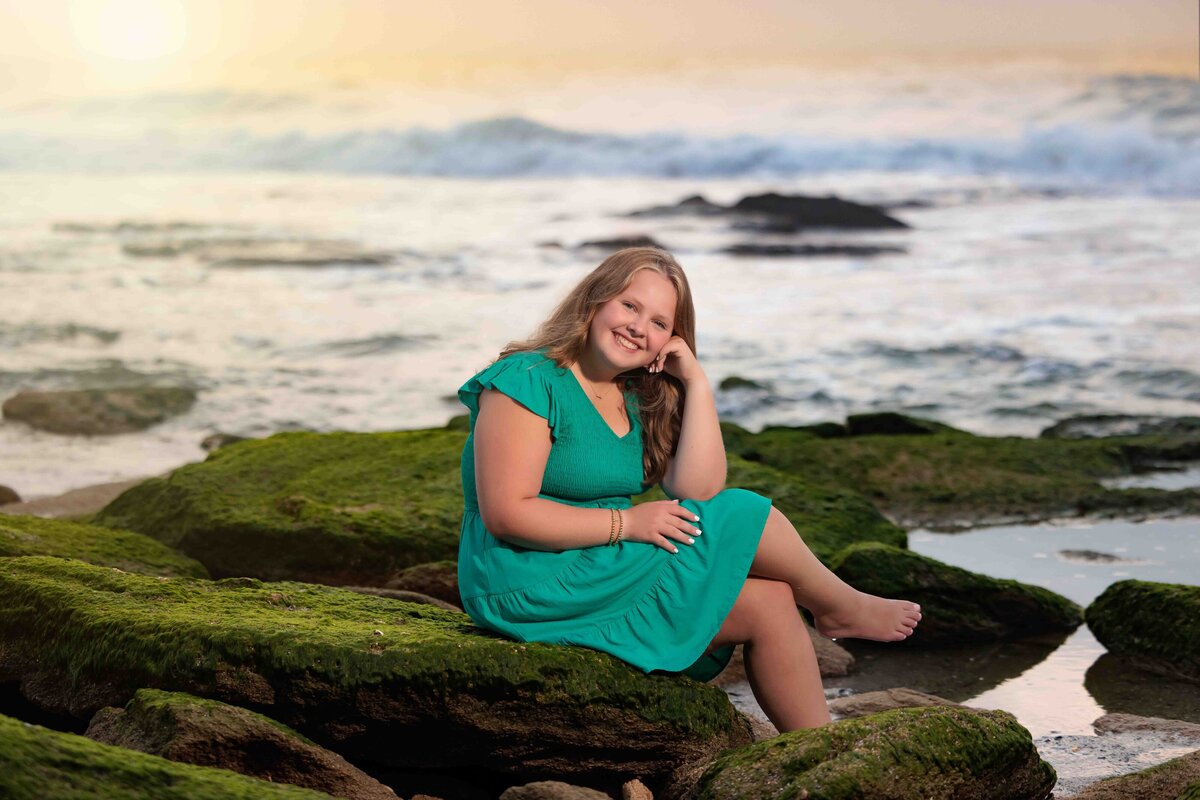 Moss Rocks at Ft Fisher for senior pictures