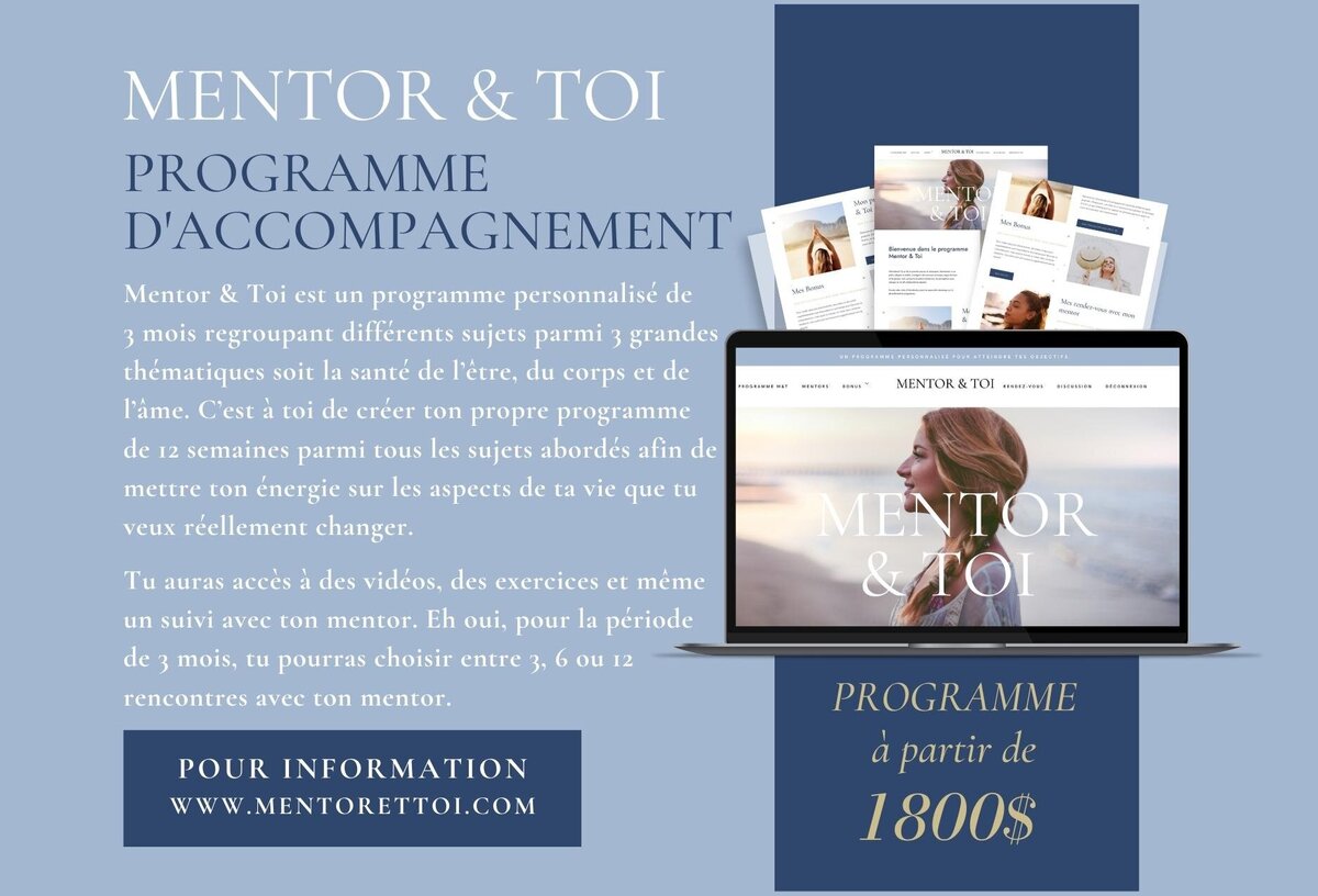 Carton pub verso - Programme Mentor & Toi