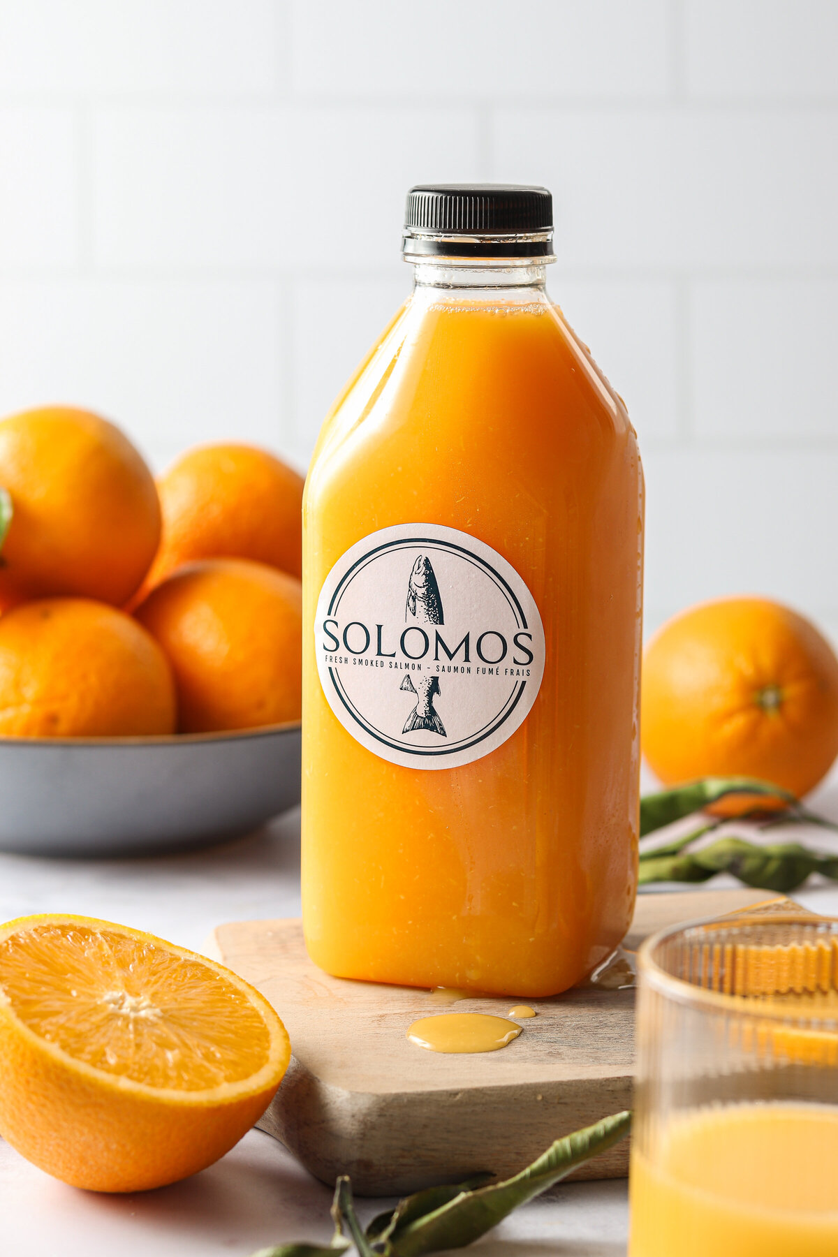 Solomos bottled orange juice