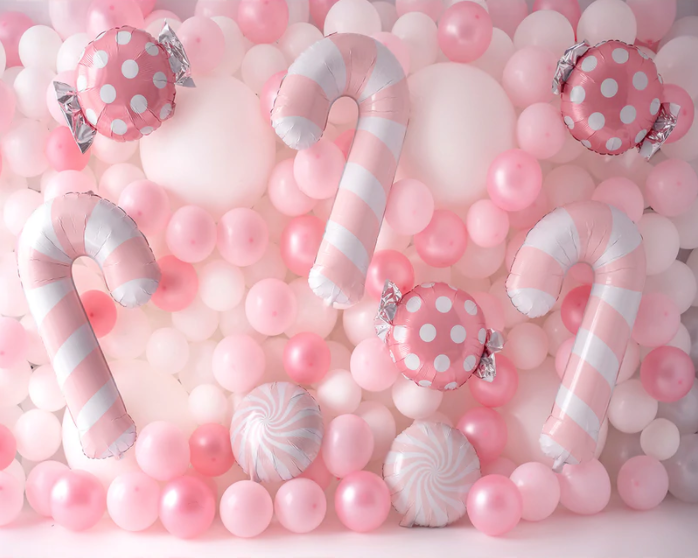 Pink candy canes Newborn Backdrop