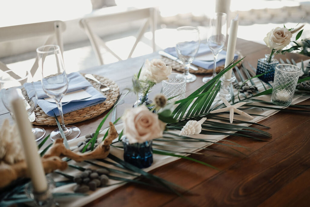24 - Postcard Inn LGBTQ Destination Beach Wedding Reception Centerpiece - Tampa Bay Wedding Planner