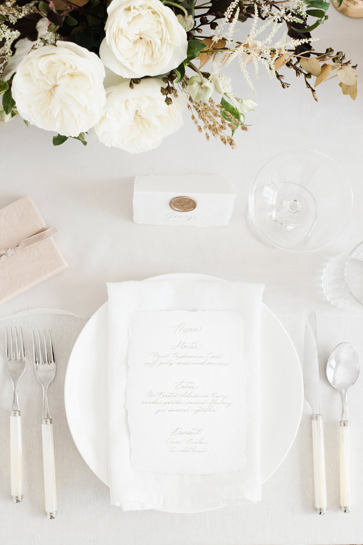 sharpe-stationery-and-printing-wedding-table-setting-with- wax-seal