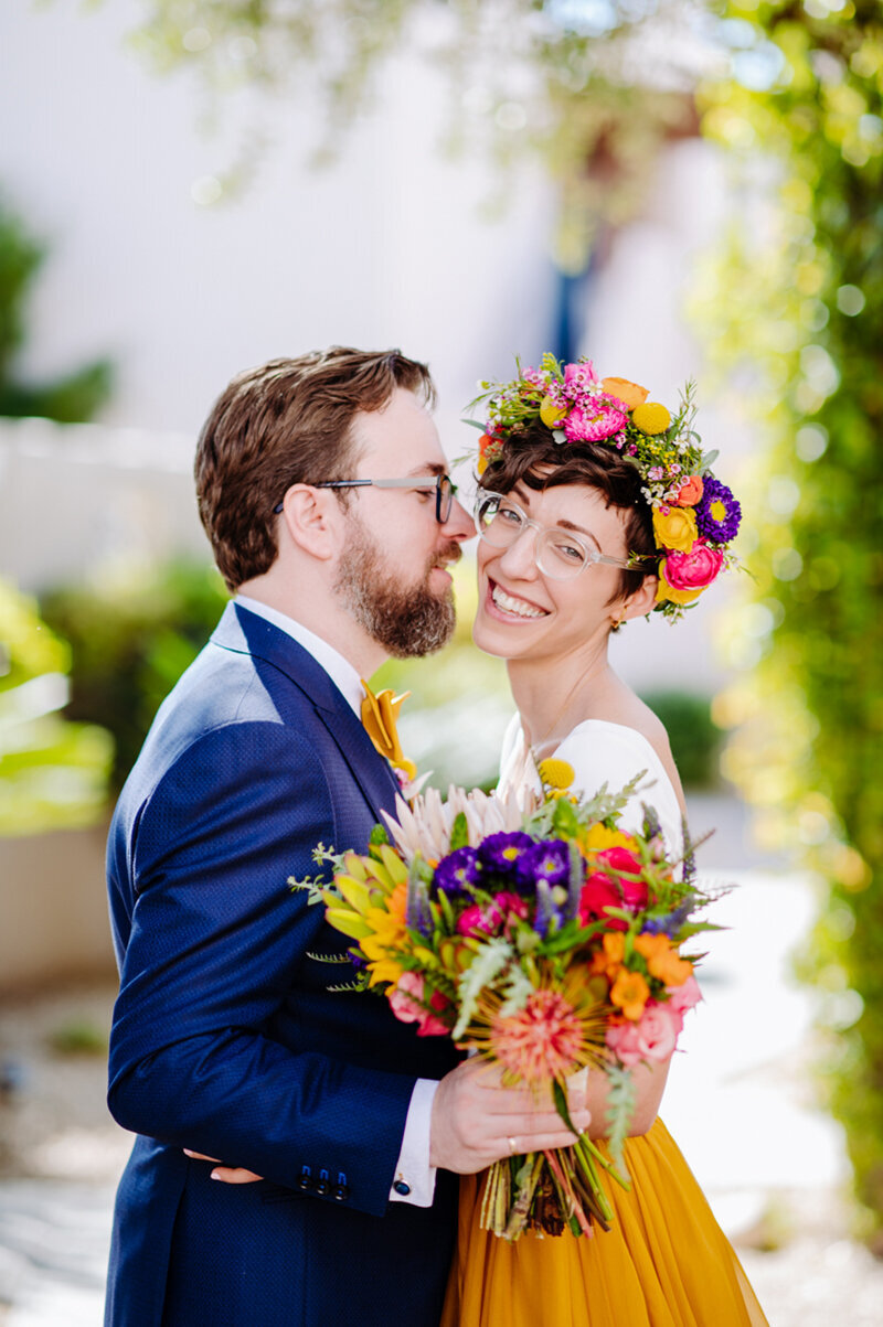 Colorful wedding at Lodge on the Desert in Tucson, Arizona by Tucson wedding photographer, Meredith Amadee Photography