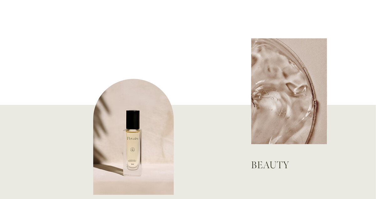 Images and key wordsfor a beauty brand