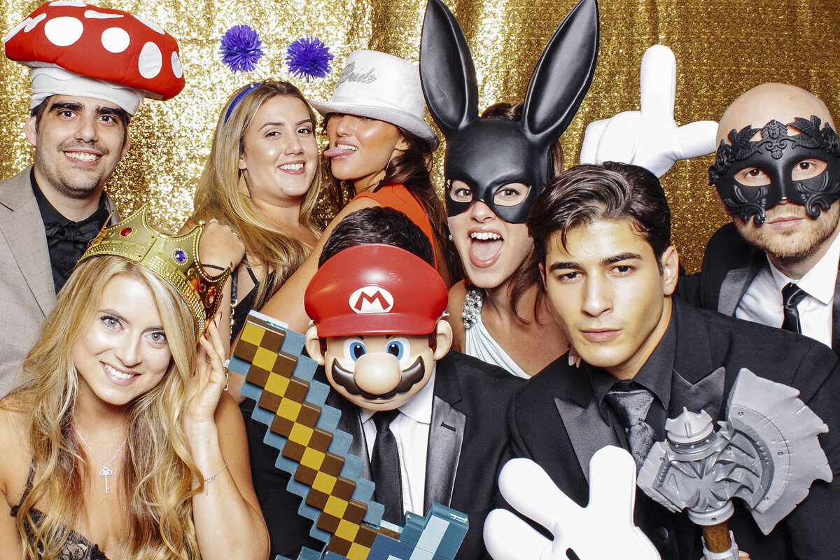 Elegant photo booths at Highlawn Pavilion wedding in West Orange, Essex County, New Jersey