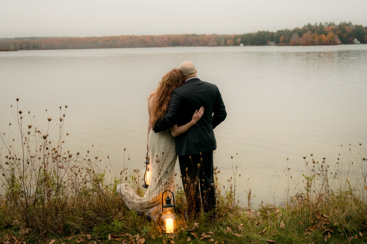 bride and groom on their wedding day