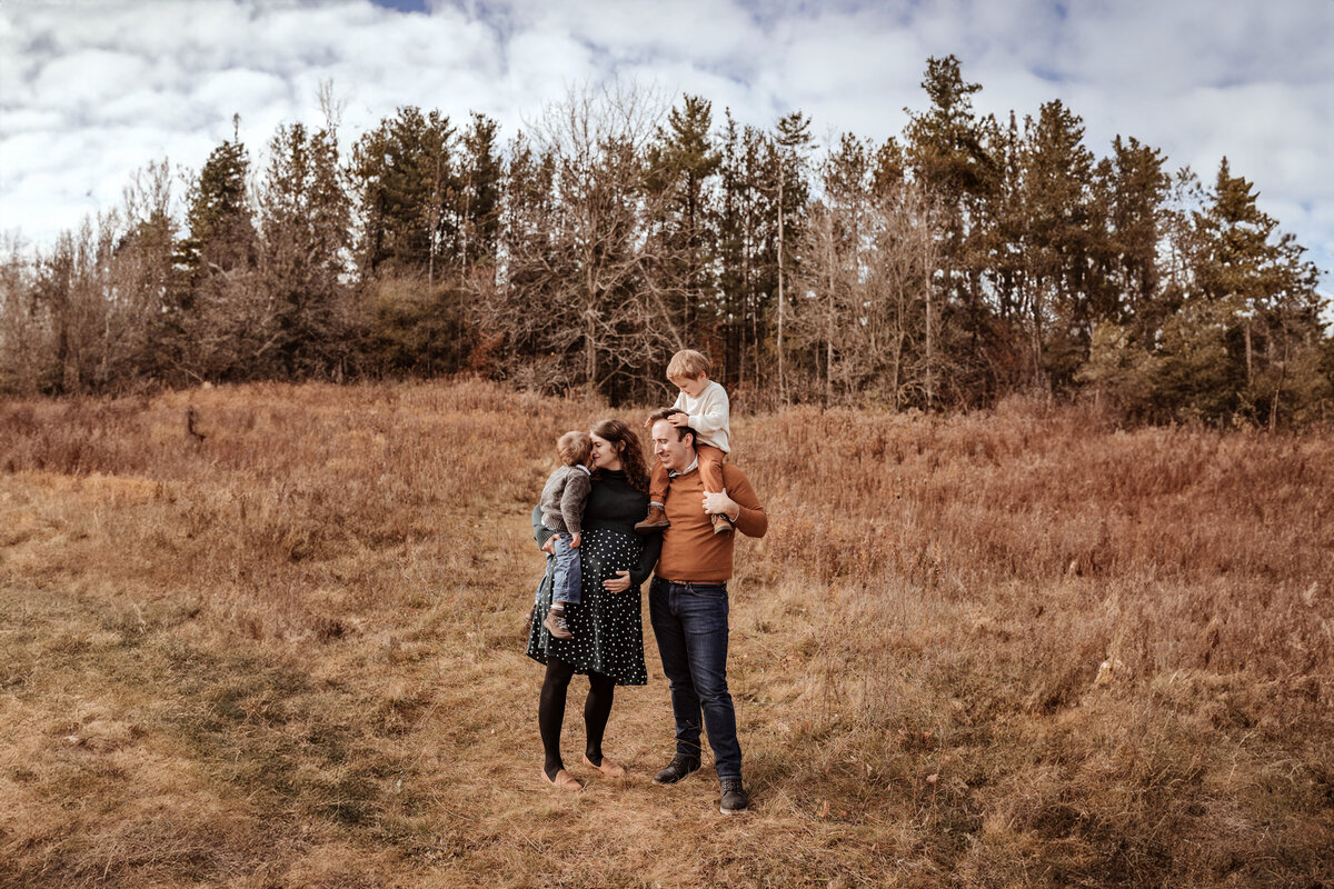 Family at huron natural area