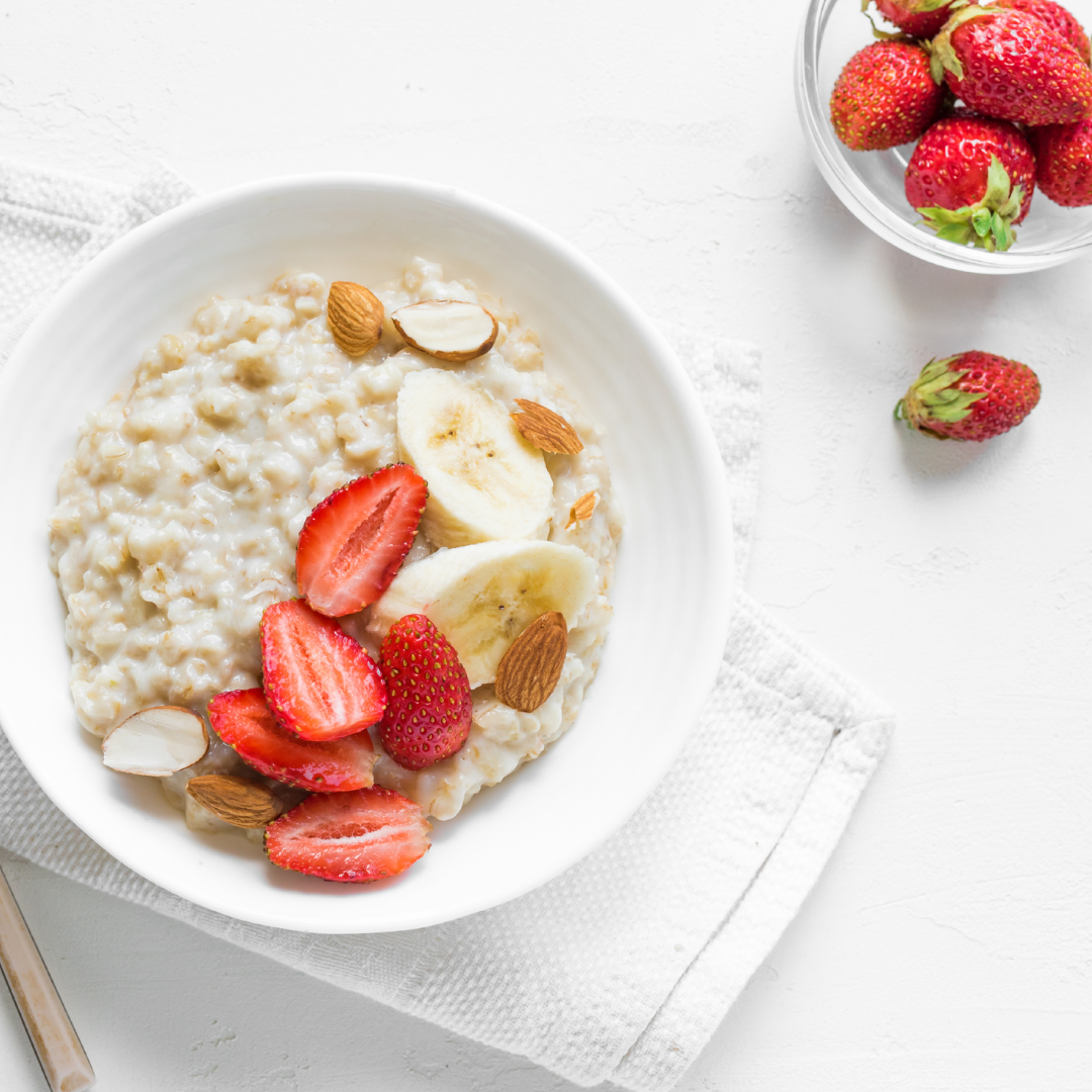 Strawberry and banana porridge