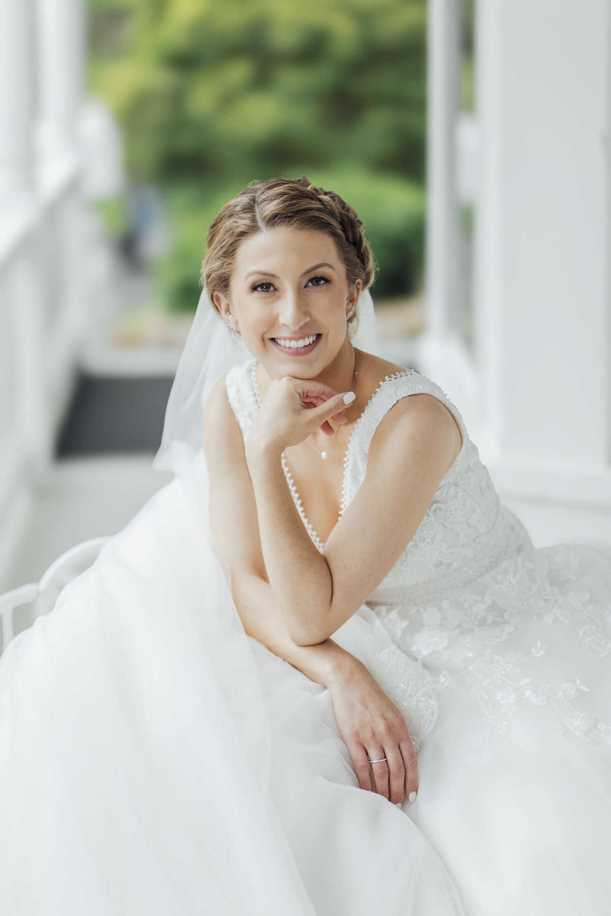 mountainville-manor-summer-wedding-photo-bride-posing-in-dress-mountainville-new-york
