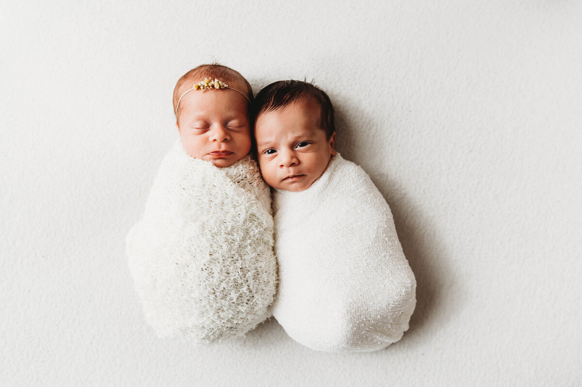 Newborn studio Twins Bay area Photograper - Baby Devon and Madison- copy