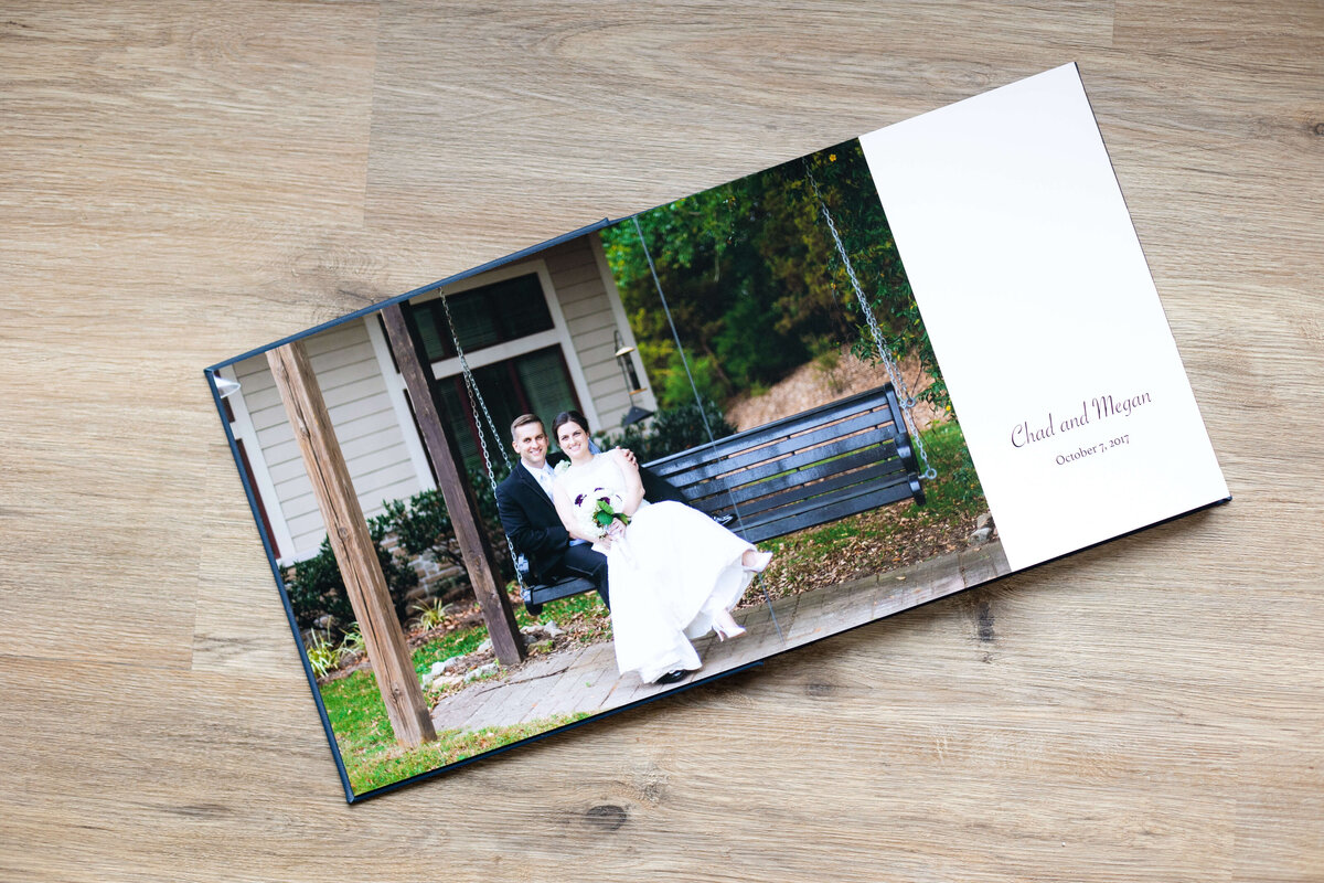 wedding album cover by Nashville wedding photographer, Liz Courtney