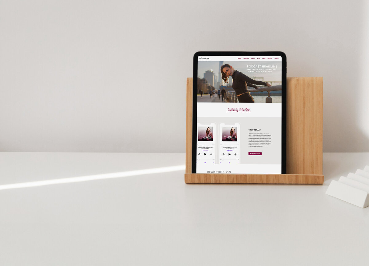 Showit website template displaying a Private Sessions page for a boutique fitness studio.