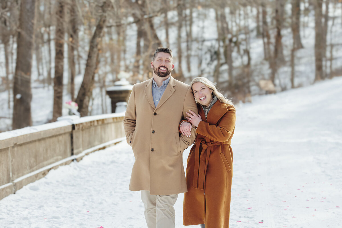 Proposal Photography | Groom-to-be proposing in the open fields at Natirar Park surrounded by scenic views | Peapack-Gladstone, New Jersey