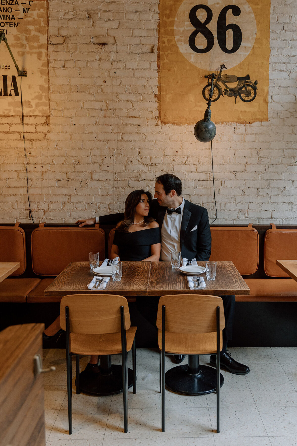Trendy and modern indoor cafe engagement inspiration by Bronte Taylor Photography, is a Vancouver based photographer with a playful, genuine and intimate approach.