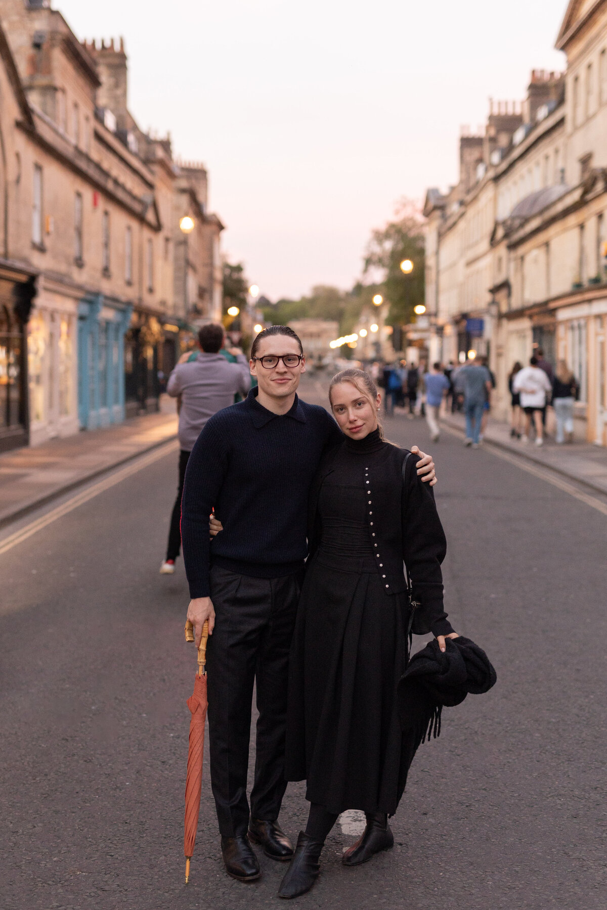 Editorial couple portrait in Bath