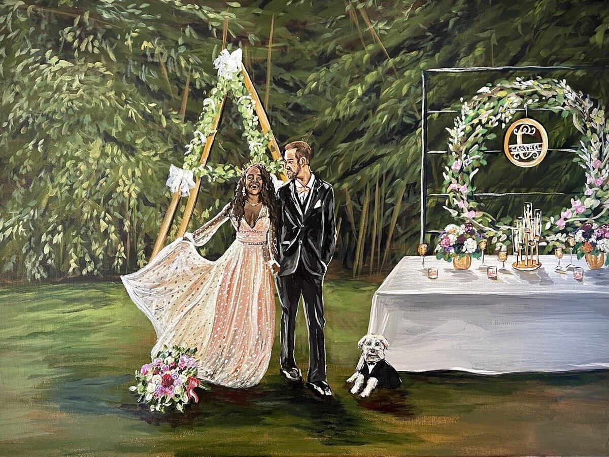 Wedding painting commission for a Texas wedding