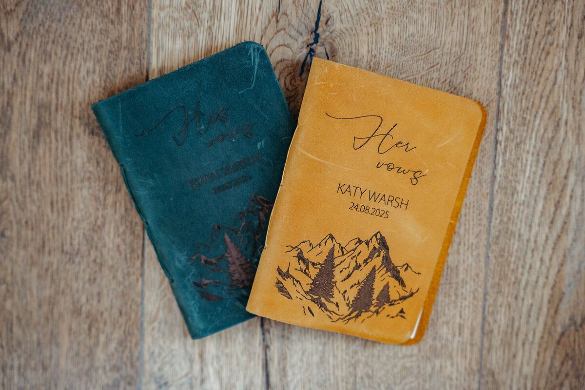 Bridal accessories and jewelry flat lay with mountain light